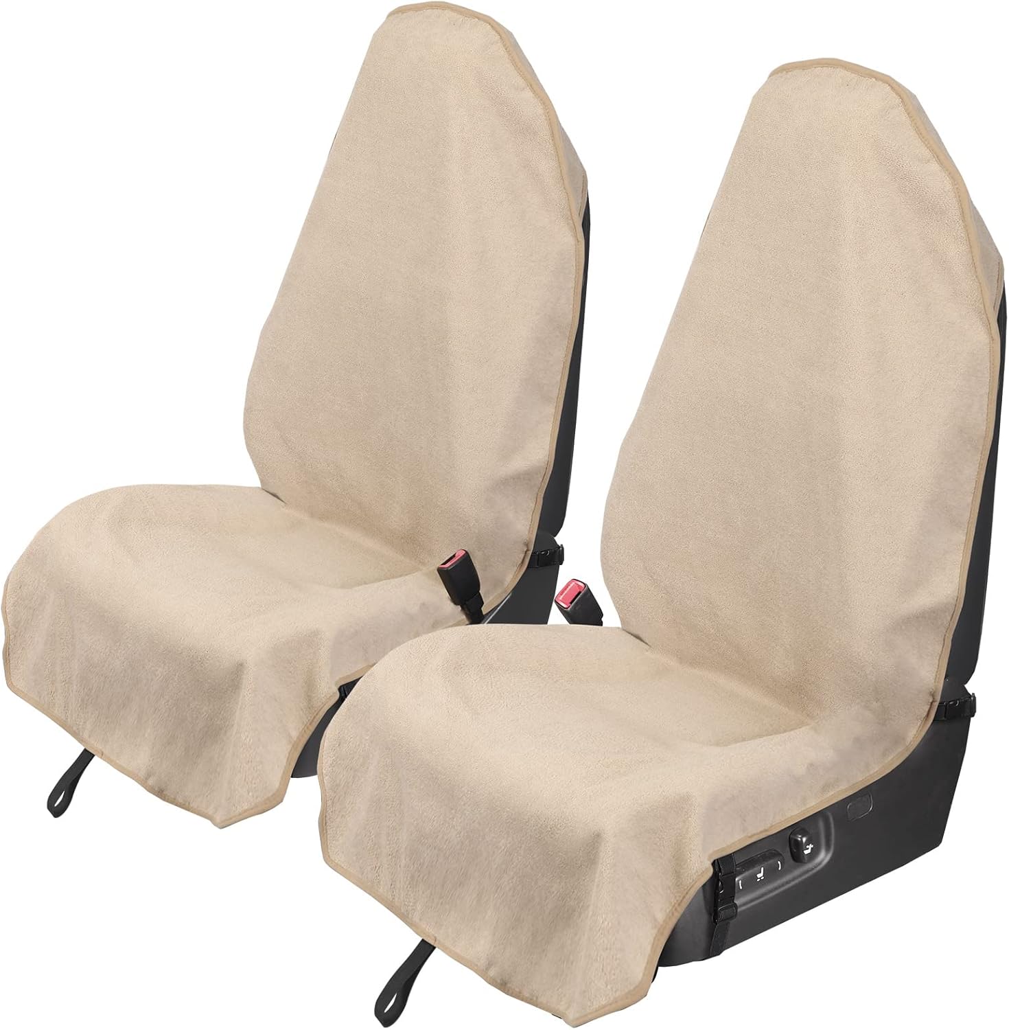 Thumbnail 6 de Leader Accessories 2pcs Waterproof Towel Front Seat Covers – Black Non-Slip Interior Protector for Cars