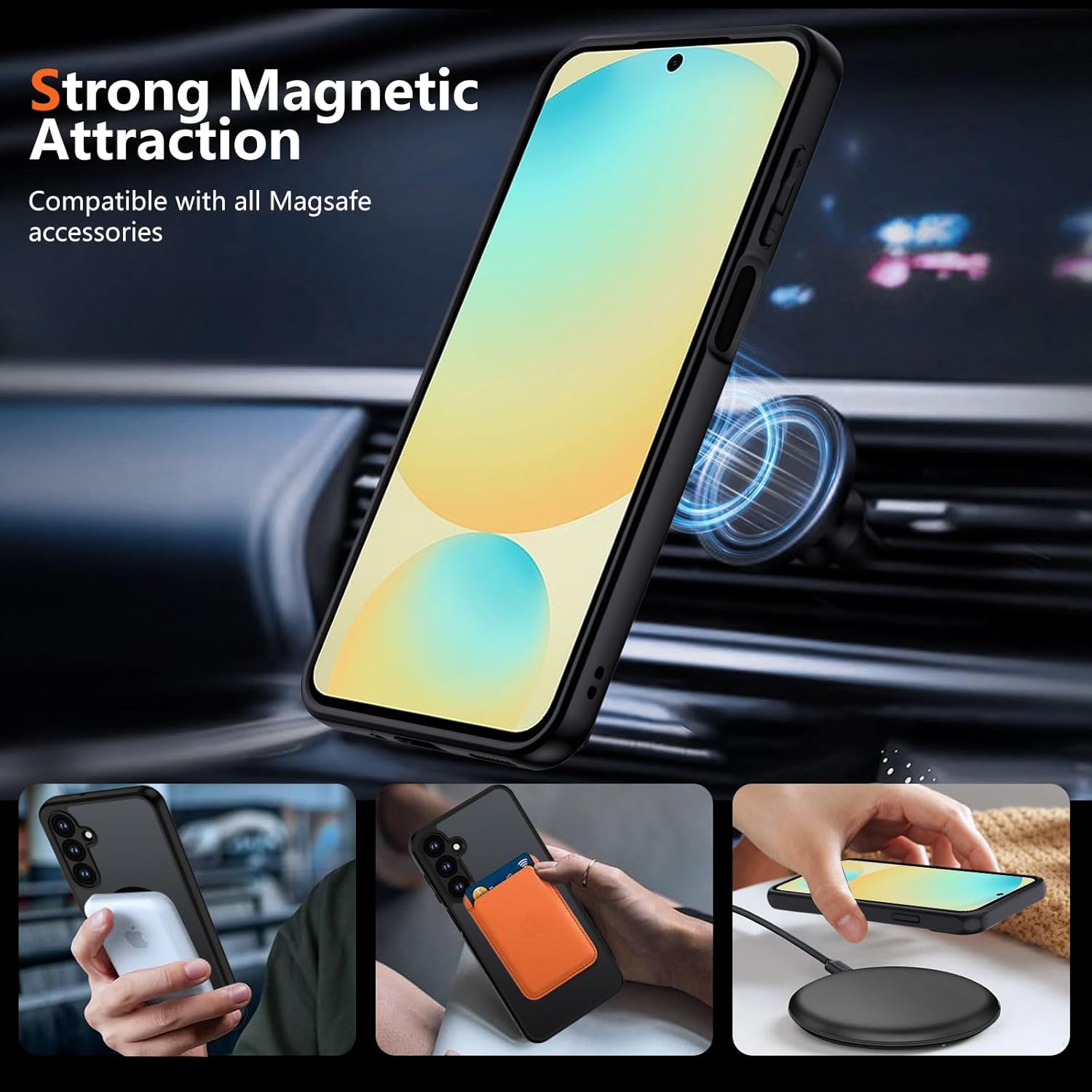 Thumbnail 3 de XTCASE Magnétique: Coque Samsung Galaxy S25 FE avec support réglable et compatibilité MagSafe