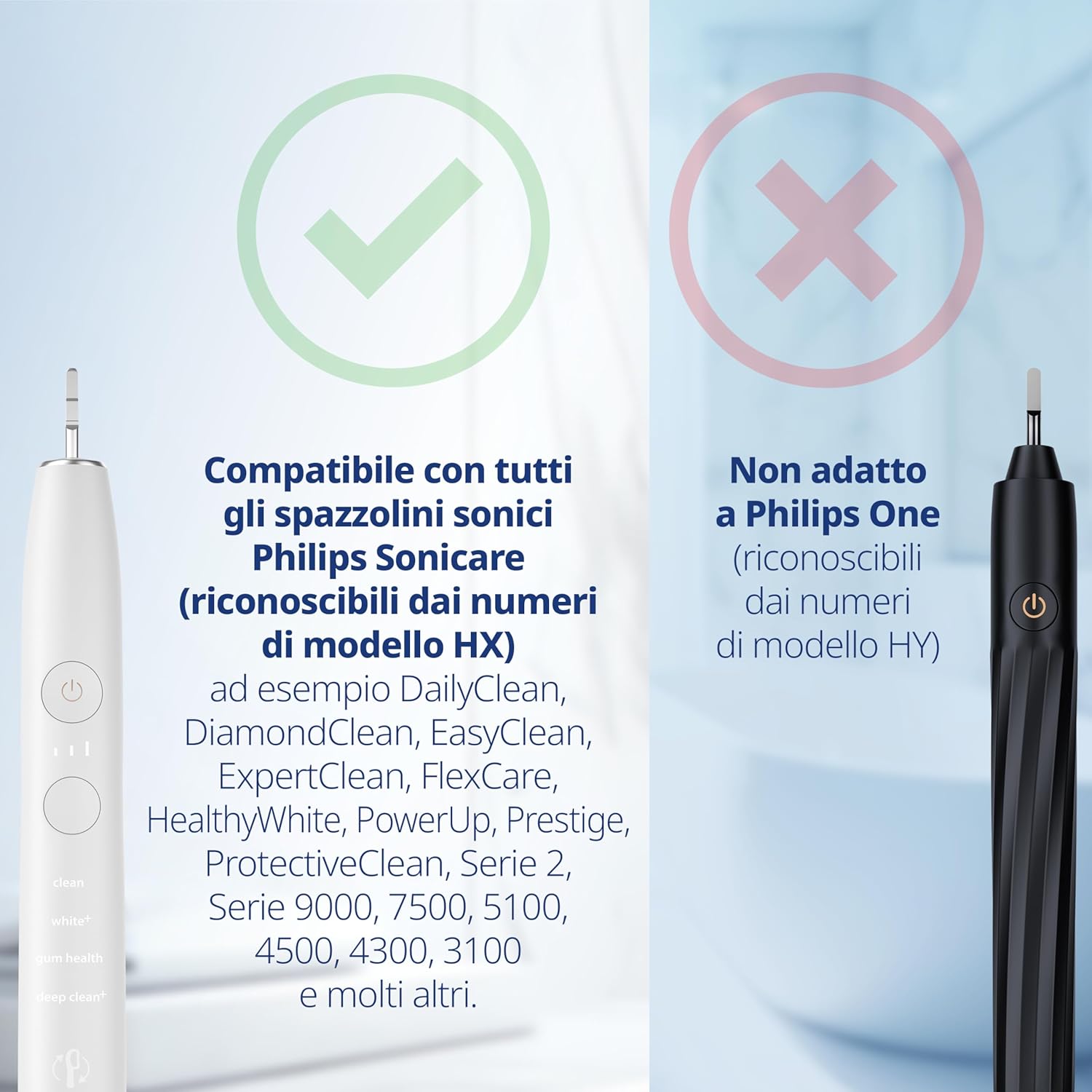 Thumbnail 6 de 8 Pack testine di ricambio demirdental compatibili con Philips Sonicare Sensibile (nero) HX6058b