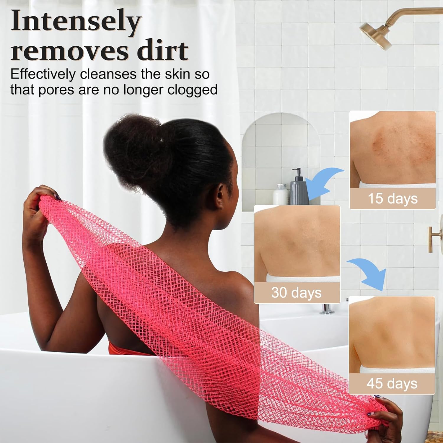 Thumbnail 4 de African Net Sponge Authentic 1-piece Pink