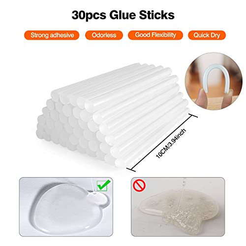 Detalle de SHJADE 20W Mini Hot Glue Gun Kit with 30 Sticks (White)