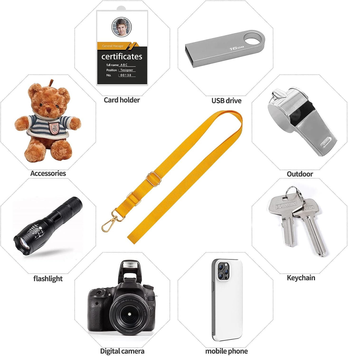 Thumbnail 4 de DGHYDZ Cell Phone Lanyard: Universal Crossbody and Wrist Strap for Everyday Hands‑Free Convenience