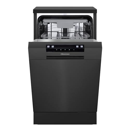 Thumbnail 8 de Hisense HS523E15BUK Slimline 10-Place Free Standing Dishwasher in Black with 30 Minutes Quick Wash