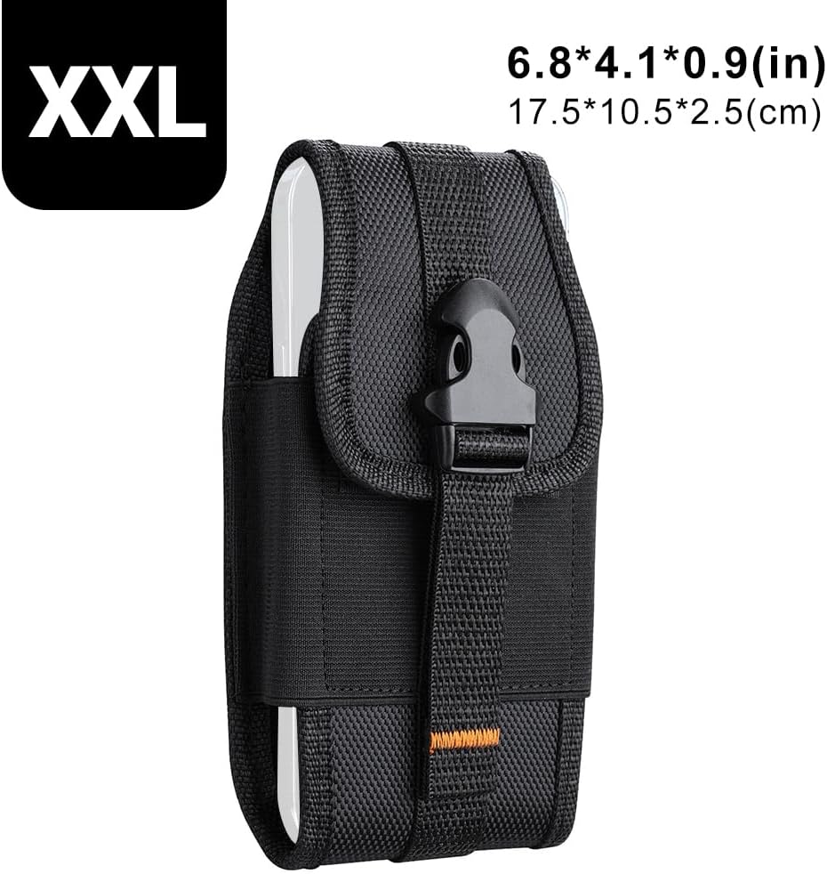 Detalle de Cell Phone Holster: Heavy Duty Nylon Mobile Holster Case with Belt Clip