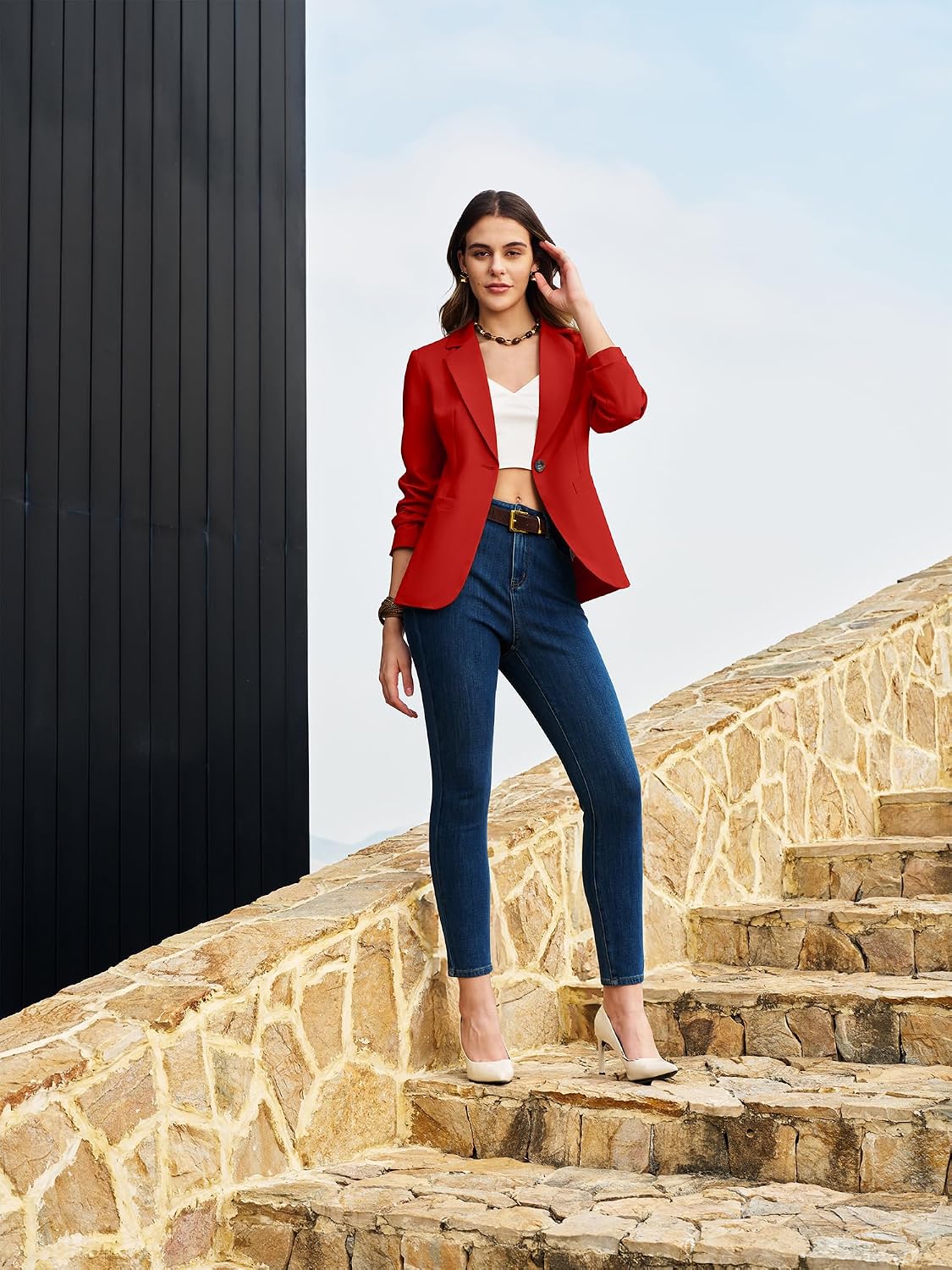 Thumbnail 4 de ELLEVEN Women's Slim Fit Blazer with Pockets