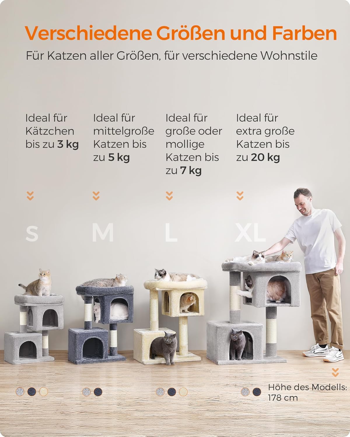 Thumbnail 6 de Feandrea PCT611W01 67 cm Kratzbaum 🐱