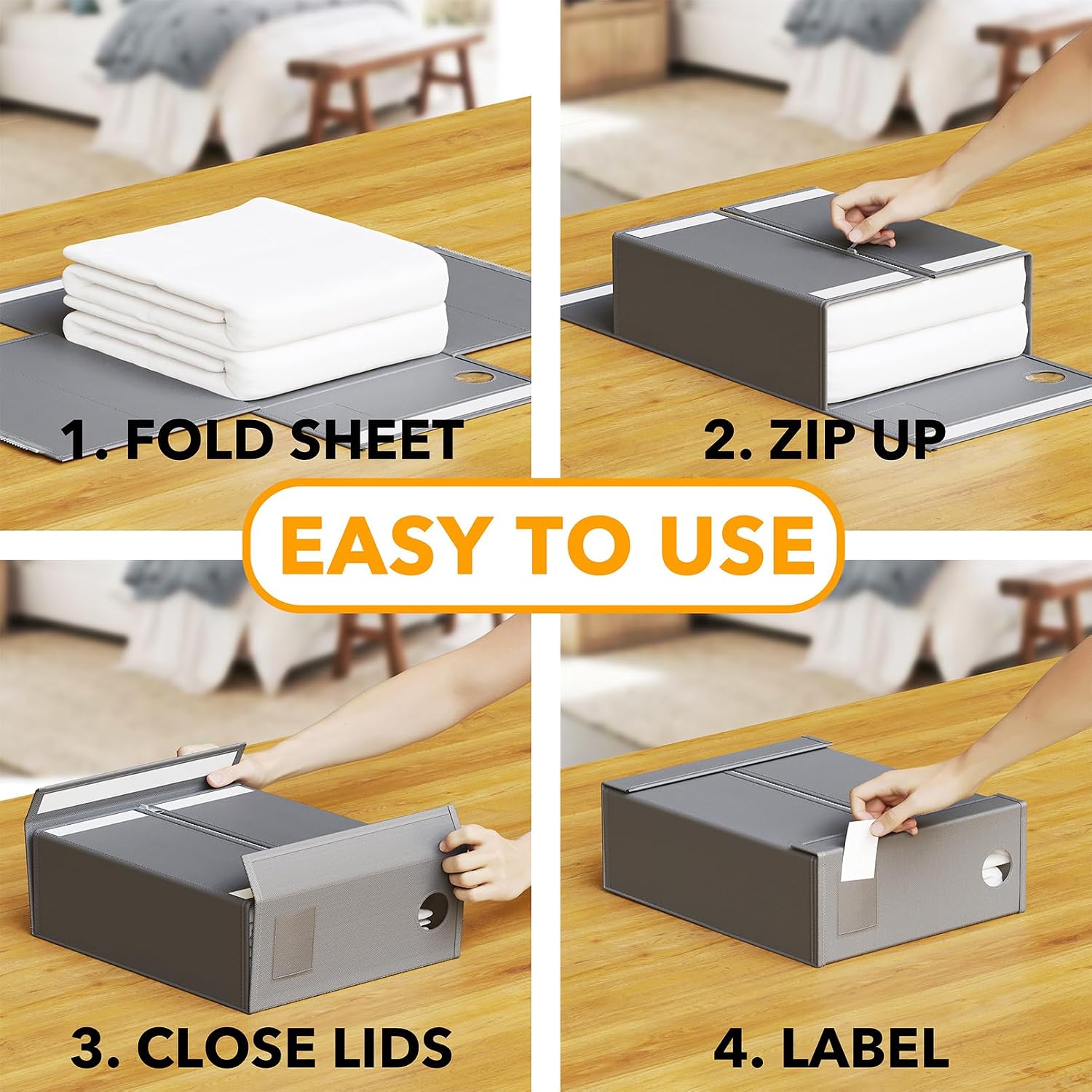 Detalle de SpaceAid 12-Pack Bed Sheet Organizers