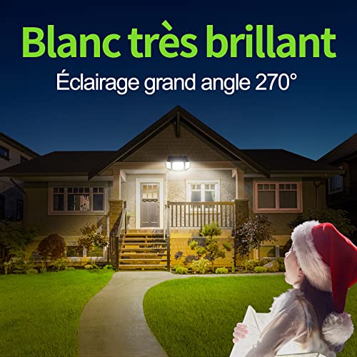 Detalle 2 de intelamp Lampe Solaire Extérieure avec Double Capteur – éclairage jusqu’à 270° et détection sur deux axes