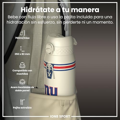 Detalle 2 de ion8 NFL New York Giants Botella térmica 750 ml 🚰