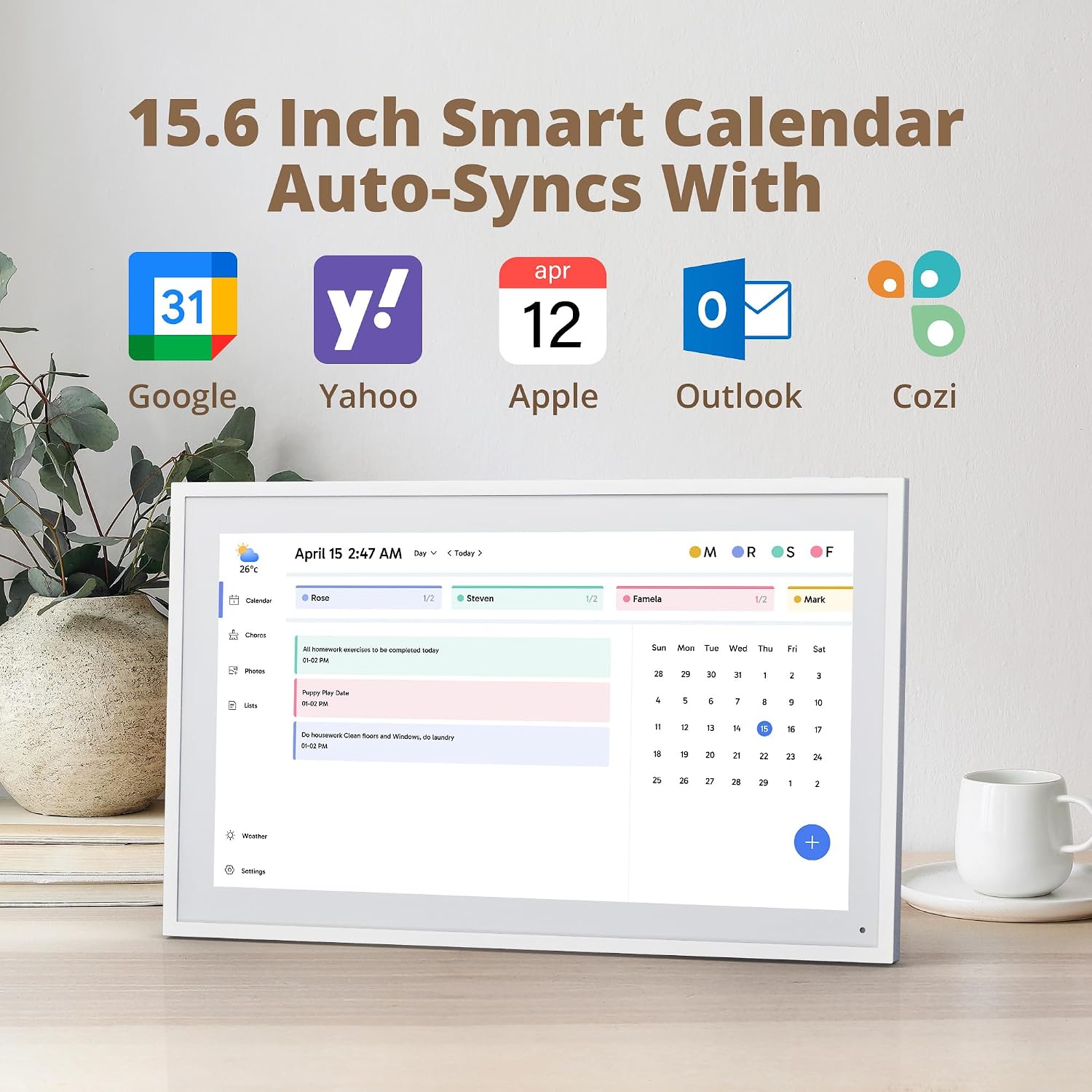 Detalle de Dragon Touch Calendario Digitale 15,6" Touch Screen 📅