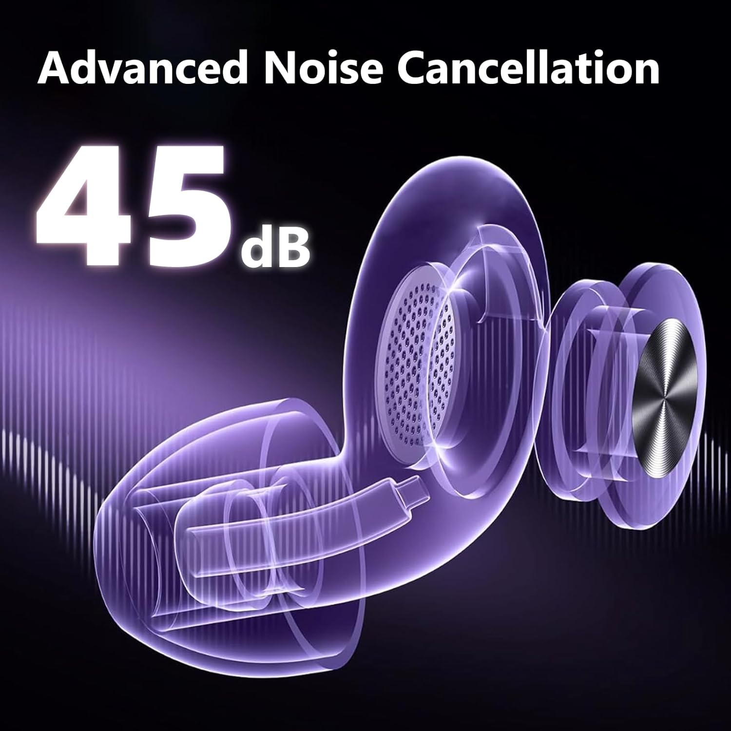 Detalle de Bouchons d'oreille pour dormir -45 dB Quies en silicone réutilisables, 4 tailles XS/S/M/L