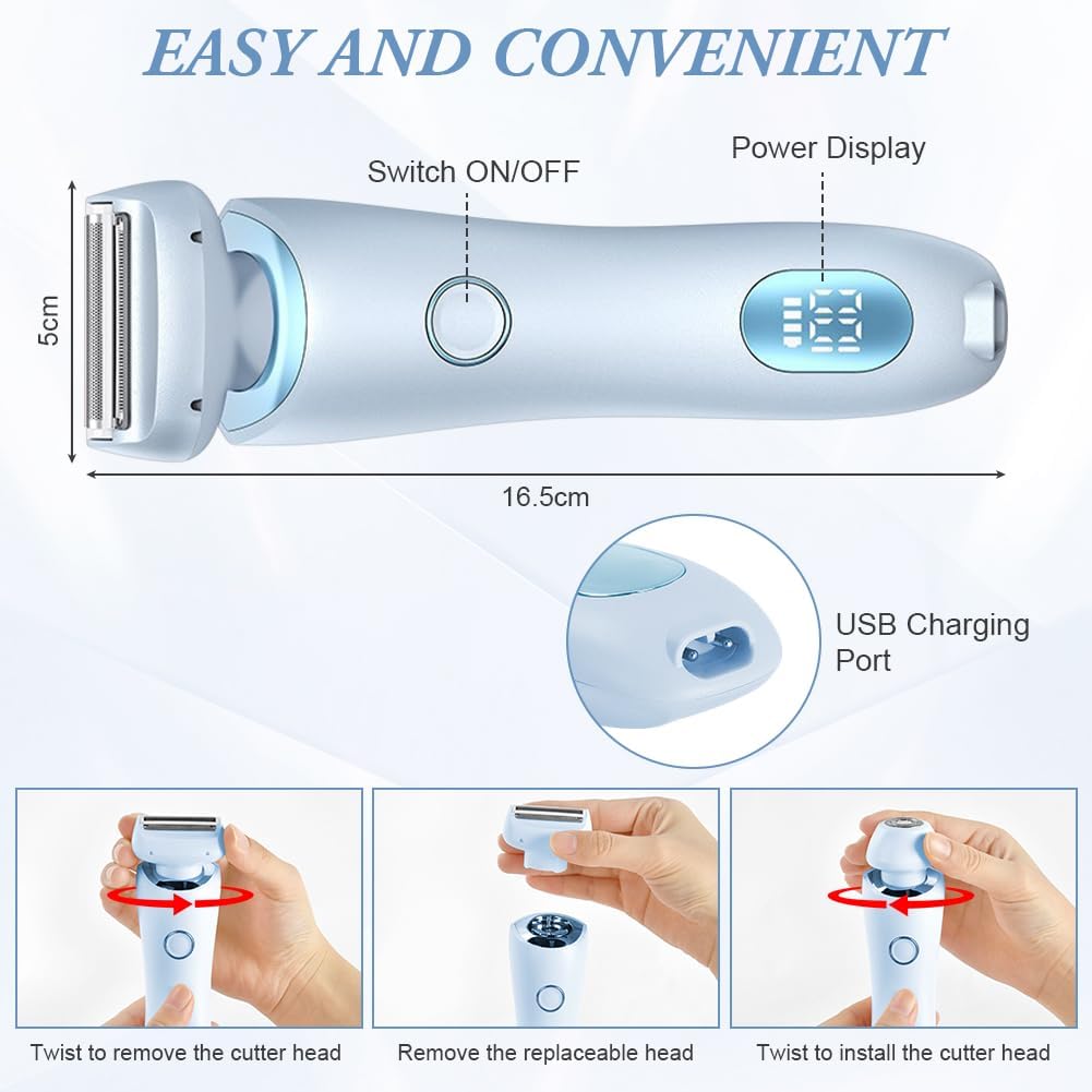 Detalle 2 de AOGOE Lady Shaver 2-in-1
