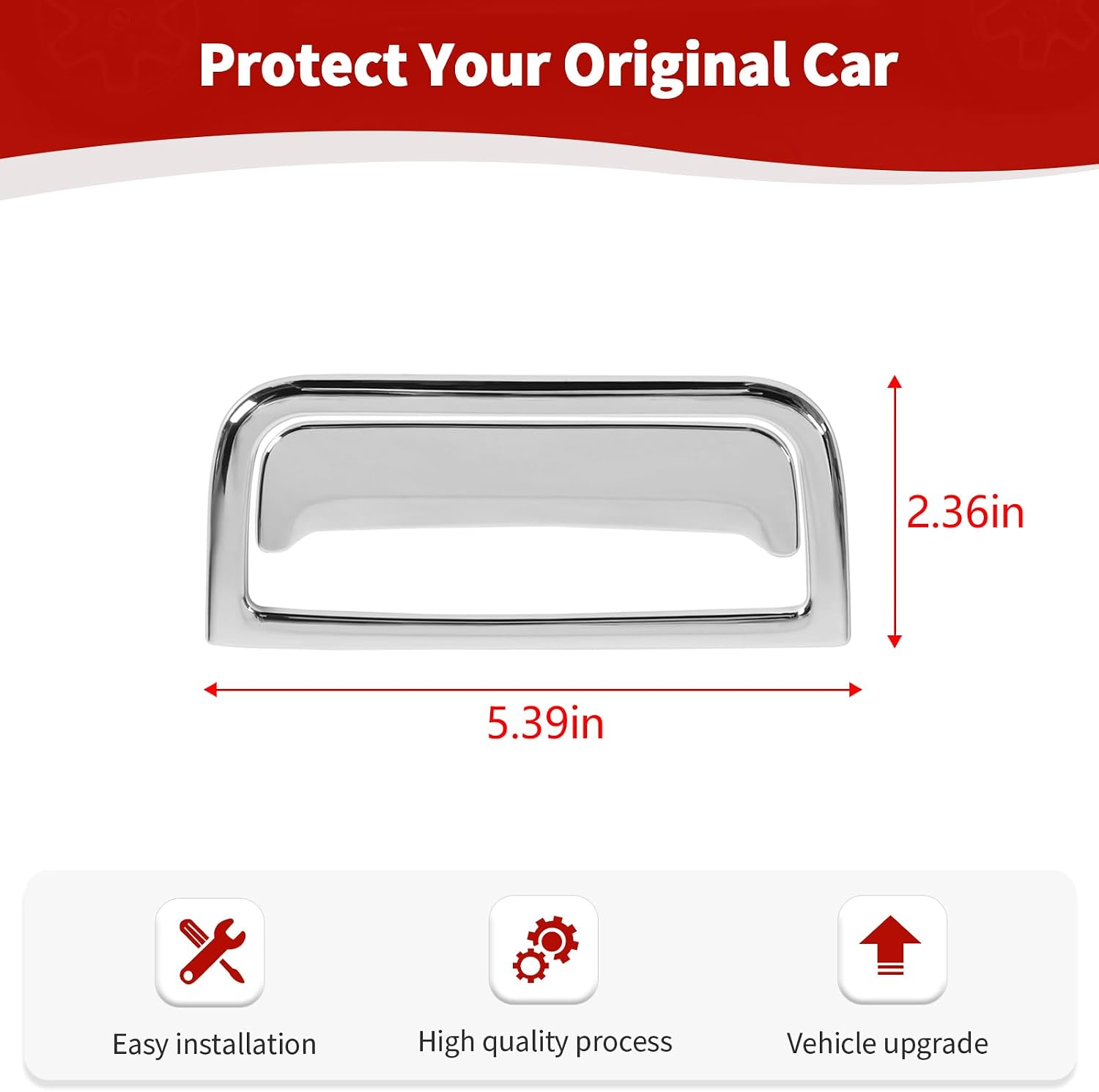 Detalle 2 de JOSHELA Armrest Lid Handle Trim Cover, ABS