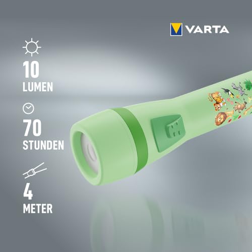 Detalle de VARTA Kindertaschenlampe Kids Flashlight Dschungel Design mit Augenschutzglas