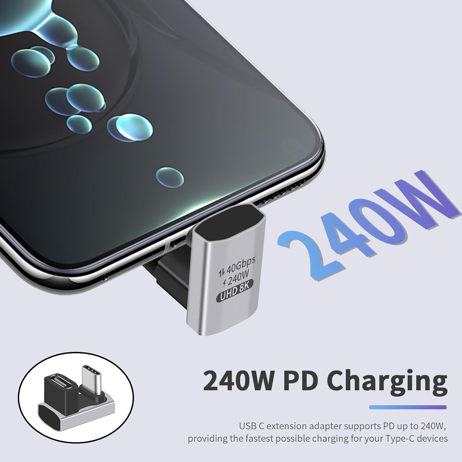 Thumbnail 2 de Duttek USB C U Adapter 180° Winkeladapter