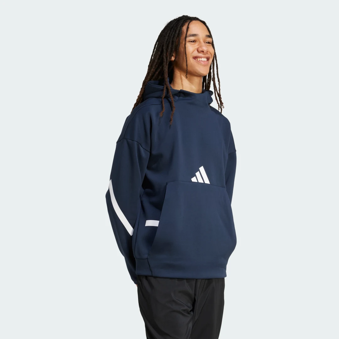 Detalle de Sudadera con capucha Z.N.E. de Adidas – azul