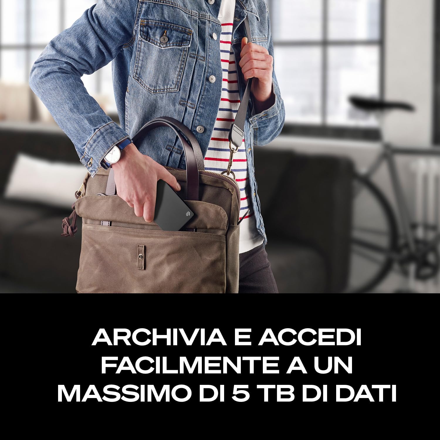 Thumbnail 4 de Seagate Portable Drive 5TB (STGX5000400) hard disk esterno portatile 2,5" USB 3.0 nero con Data Rescue Service