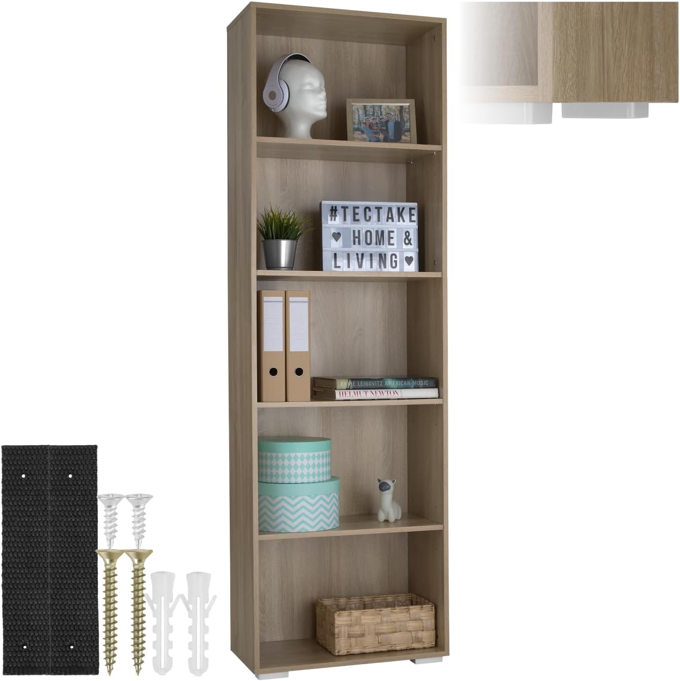 Detalle de tectake Estantería Madera 5 Compartimentos