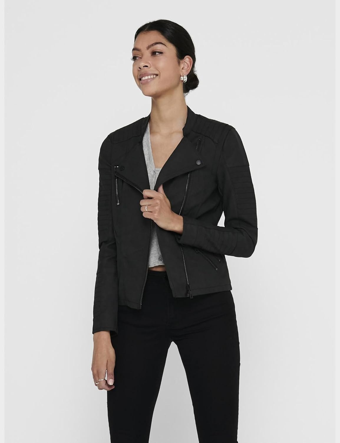 Thumbnail 1 de ONLY Female Kunstlederjacke ONLAVA mit Bandkragen