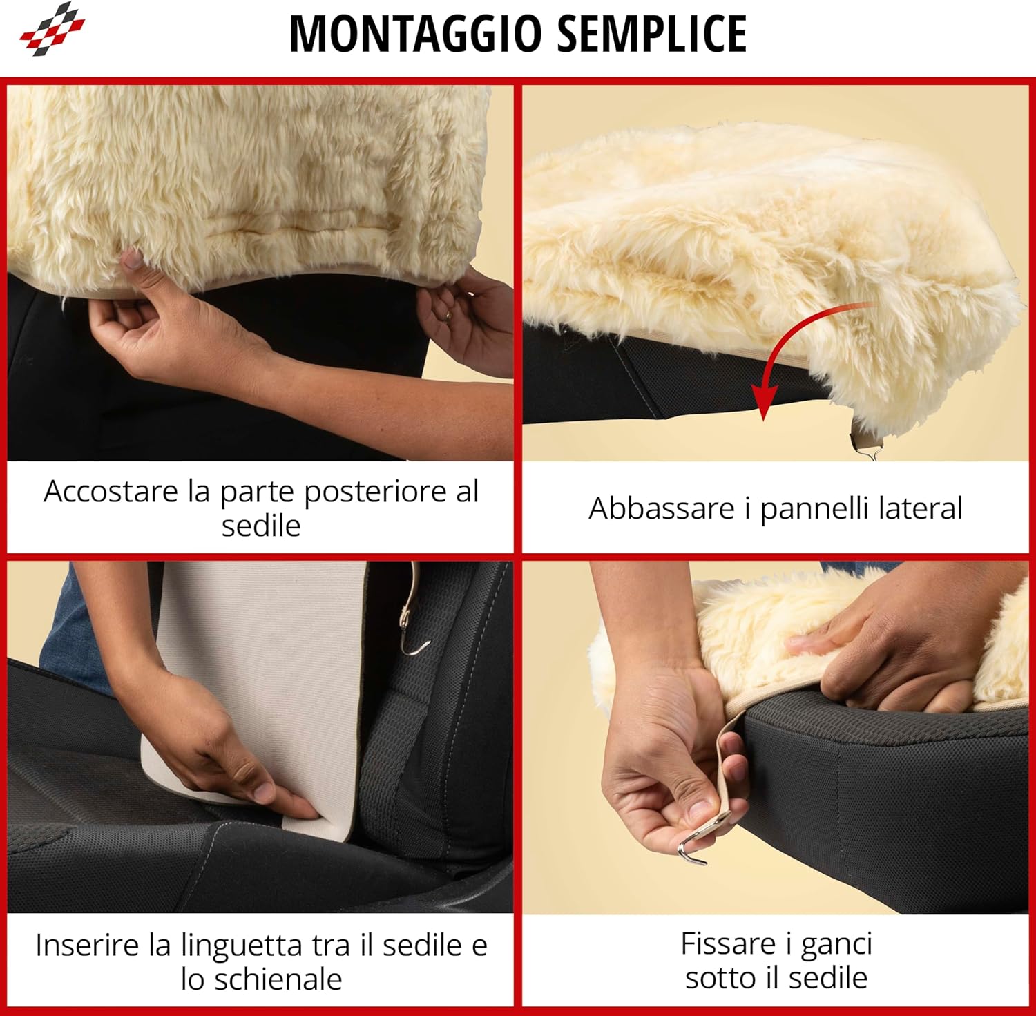 Thumbnail 5 de Walser Coprisedile auto in pelle di agnello Monette (antracite) per sedili anteriori