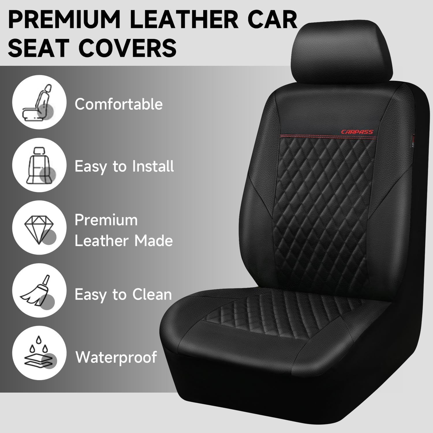 Detalle 2 de CAR PASS Quilting Seat Covers 5mm