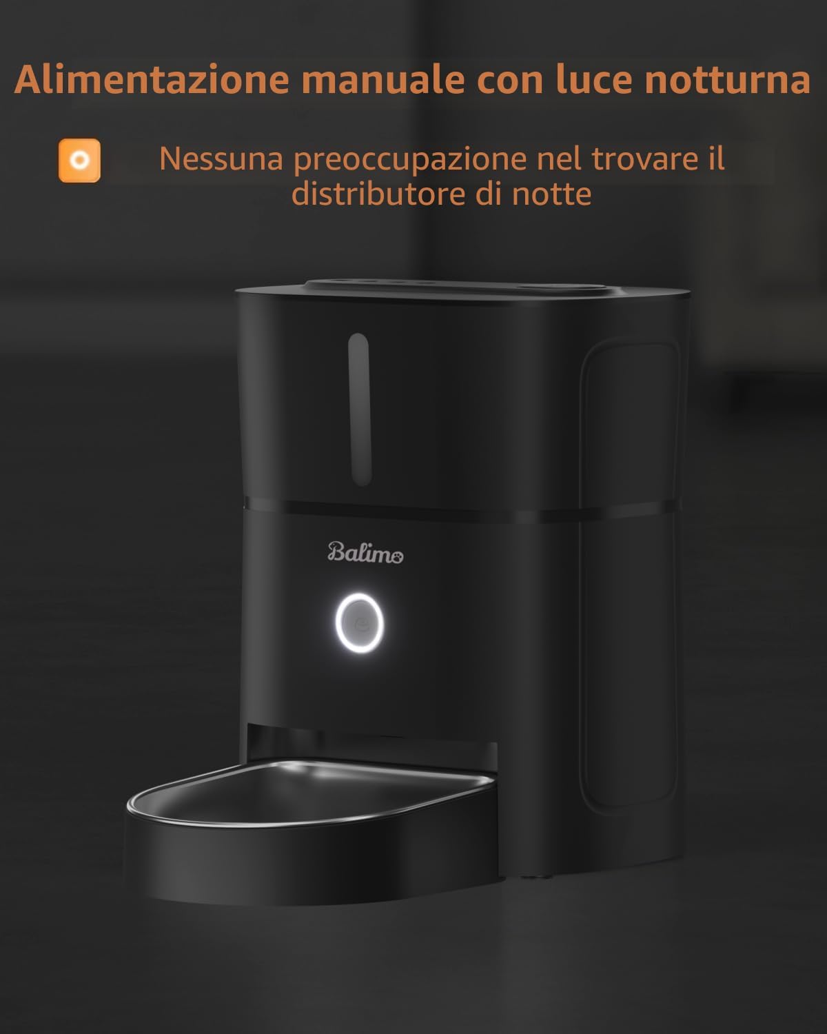 Thumbnail 6 de Balimo Distributore Automatico di Cibo per Gatti e Cani, 3L, con App WiFi 2.4G, 10 pasti/giorno e ciotola in acciaio inox