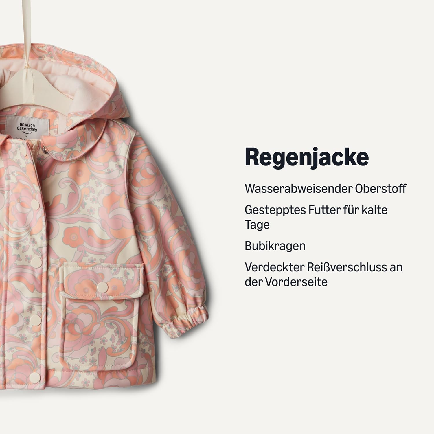 Detalle de Amazon Essentials Baby – Mädchen Wasserabweisende Regenjacke