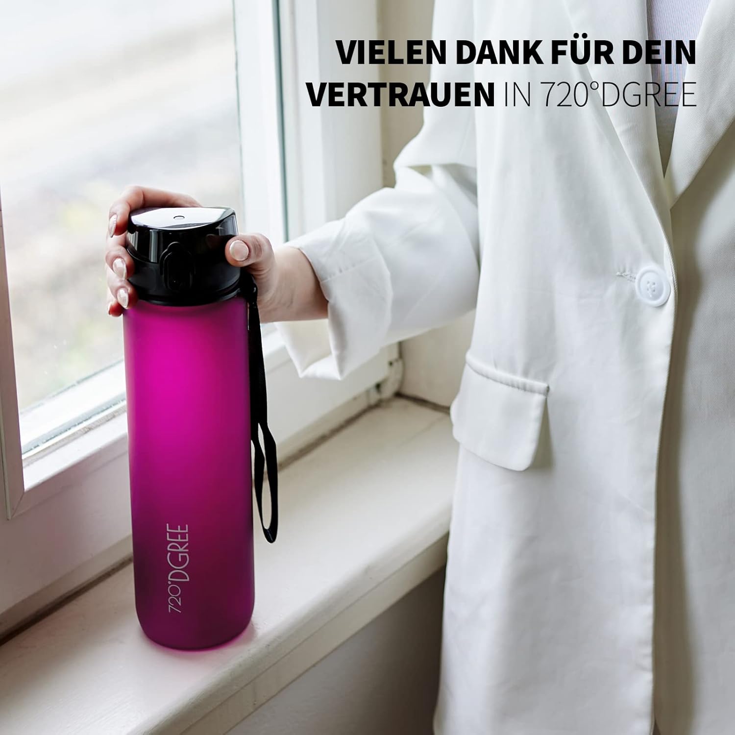Thumbnail 3 de 720°DGREE uberBottle Kids Trinkflasche 350 ml mit Sieb – auslaufsicher, BPA-frei, stoßfest (ab 3 Jahren)