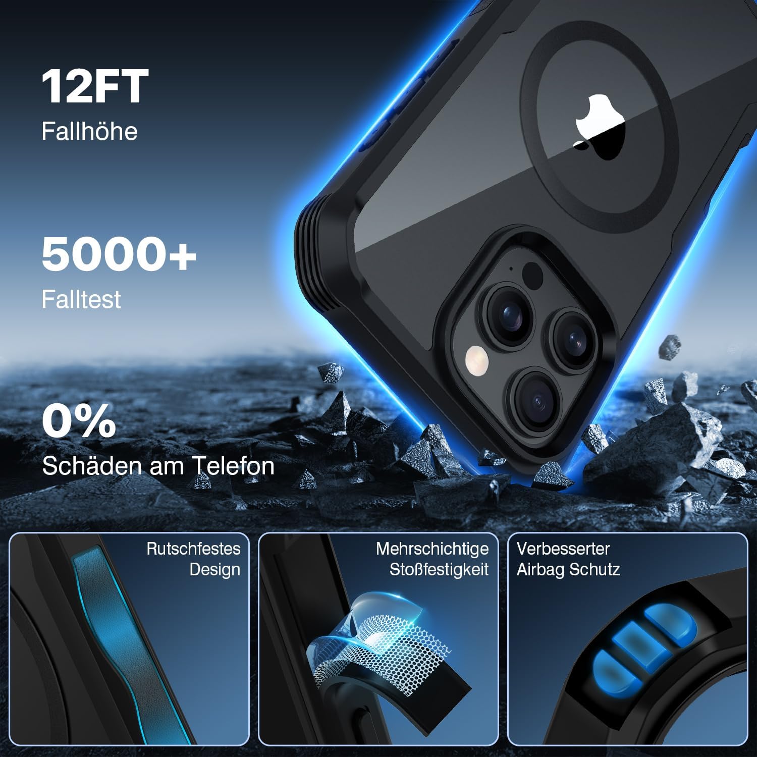 Thumbnail 5 de CENHUFO Sichtschutz Hülle iPhone 16 Pro Max