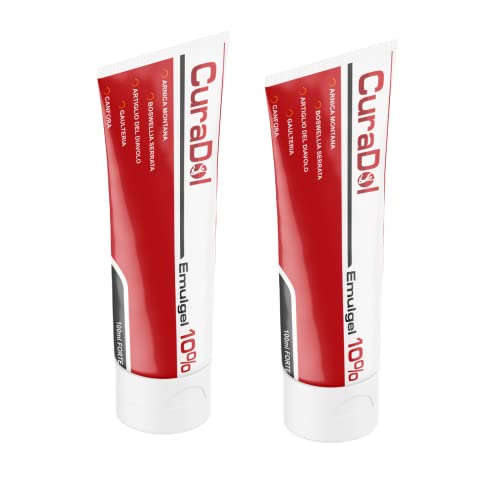 Detalle de CuraDol Emulgel Cura Farma — Arnica e Artiglio del Diavolo, pomata antinfiammatoria per dolori articolari e muscolari (2x100 ml)
