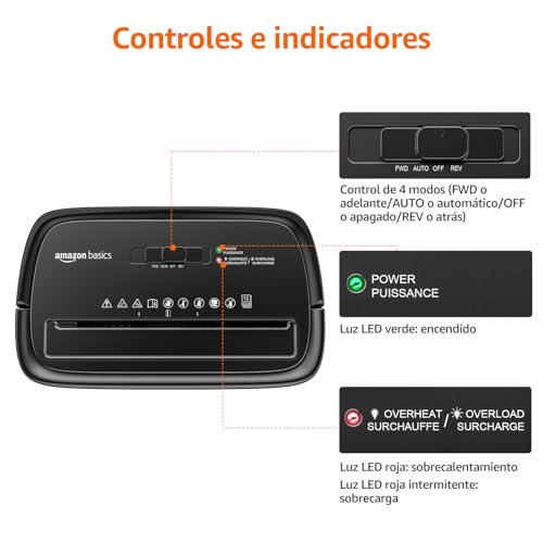 Thumbnail 3 de Amazon Basics Trituradora cruzada 12 hojas, para papel y tarjetas🖤