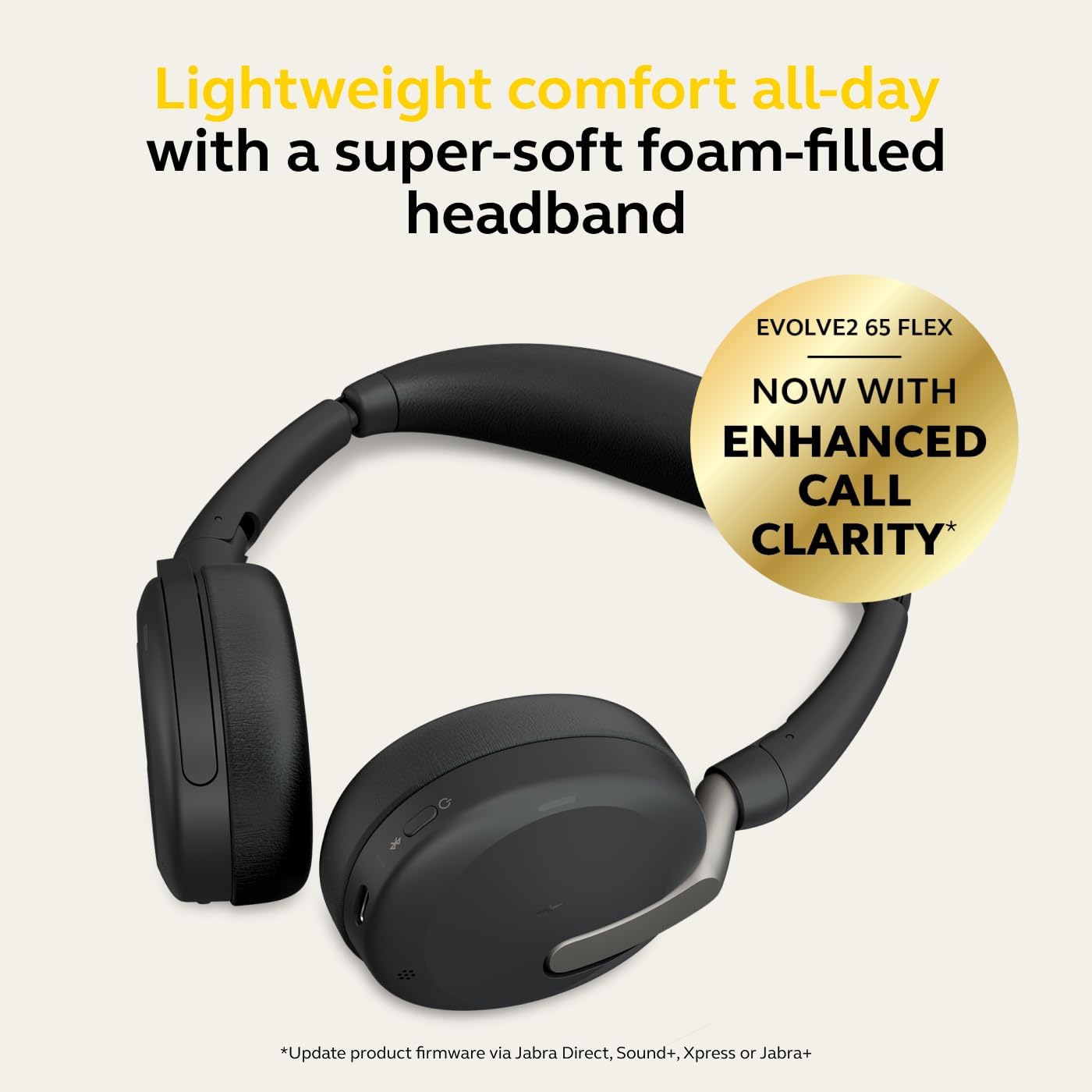 Detalle 2 de Jabra Evolve2 65 Flex Wireless Stereo Headset with Bluetooth (Black) + Link 380 USB-C adapter