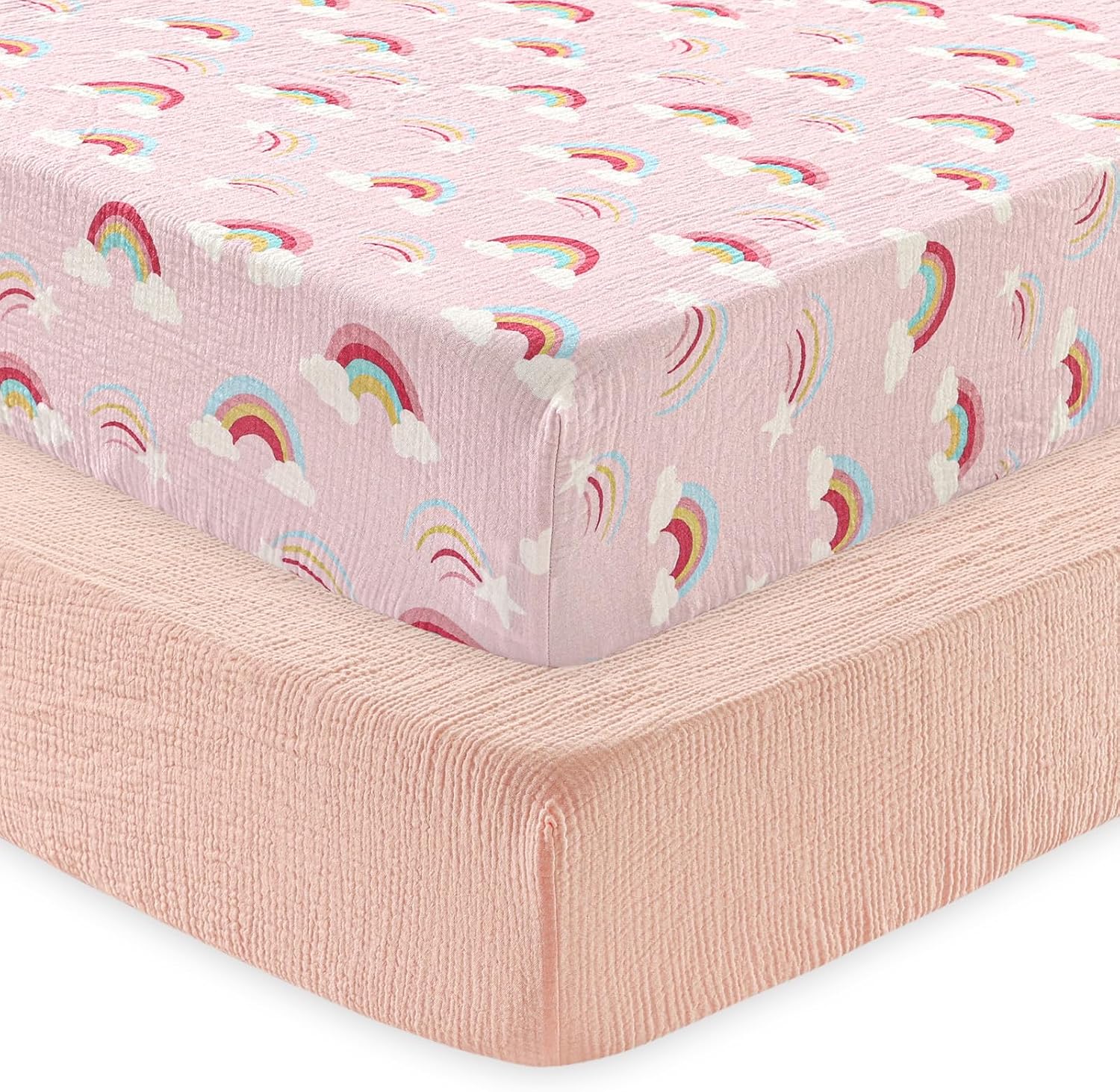 Detalle de David's Kids Muslin Crib Sheets, 100% Cotton