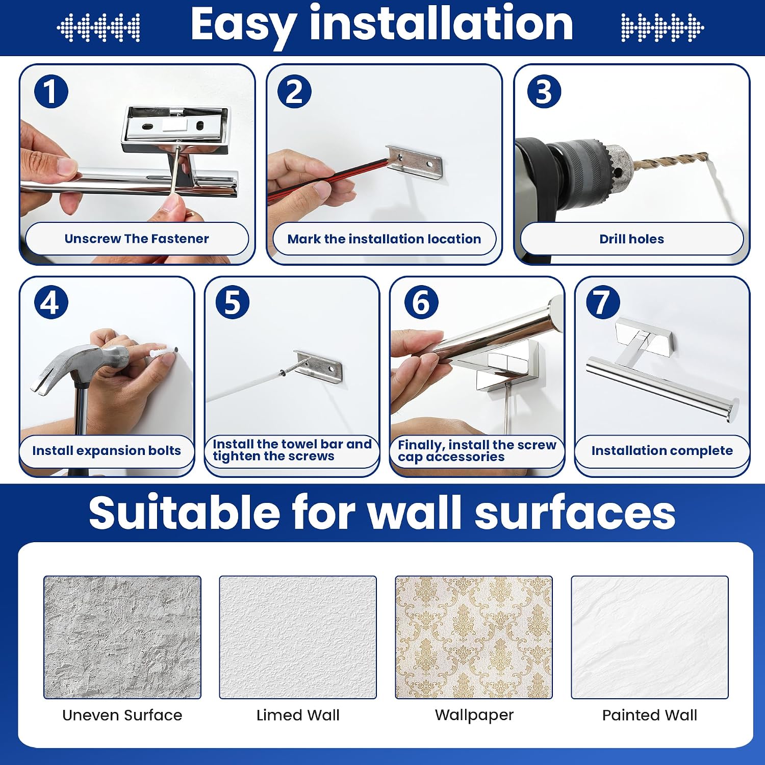 Thumbnail 6 de Mooche Chrome Wall Mounted Toilet Roll Holder (17.6 cm) – SUS304 Stainless Steel