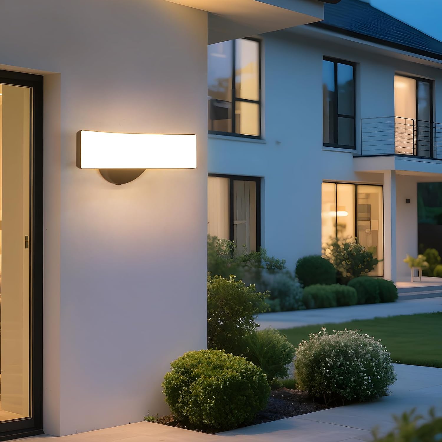 Detalle de Comely lampada da parete esterna, nero, LED 17W, IP65, 3000K – luce calda per giardino e ingresso