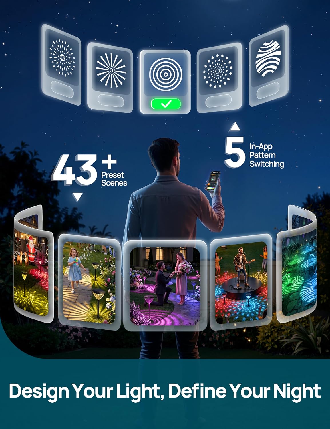 Detalle 1 de Linkind Solar Pathway Lights 4-Pack