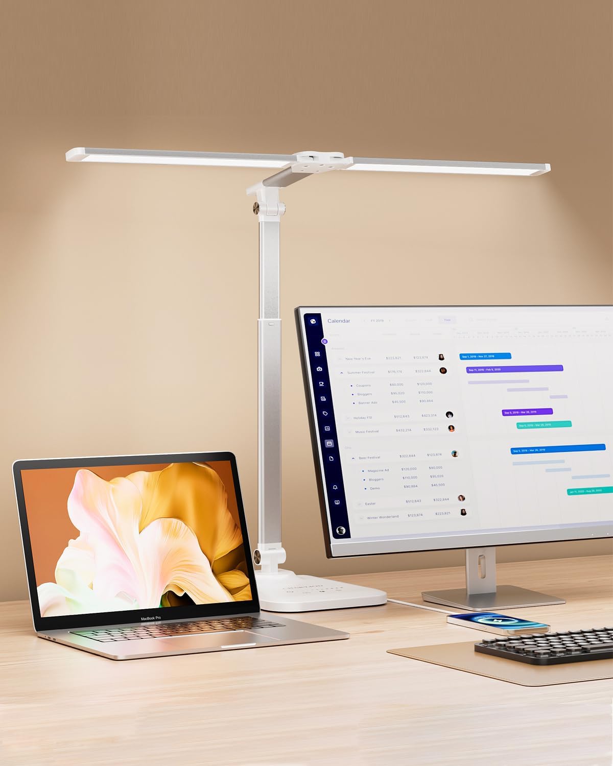 Detalle de LED Desk Lamp, Dual-Head