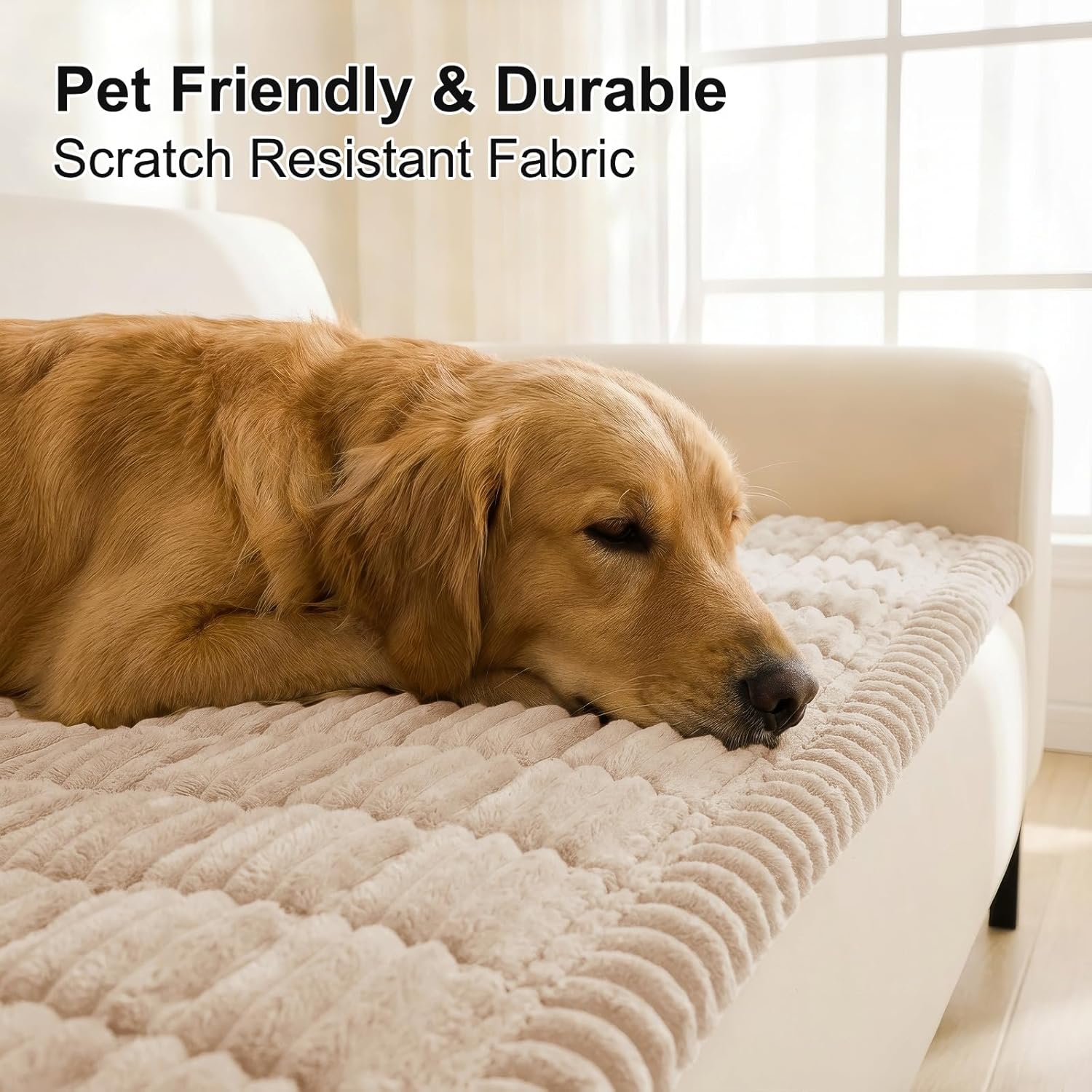 Detalle de Smiry FLRCWDZ02 Couch Cover, 27.6" x 88" Washable Polyester Protector