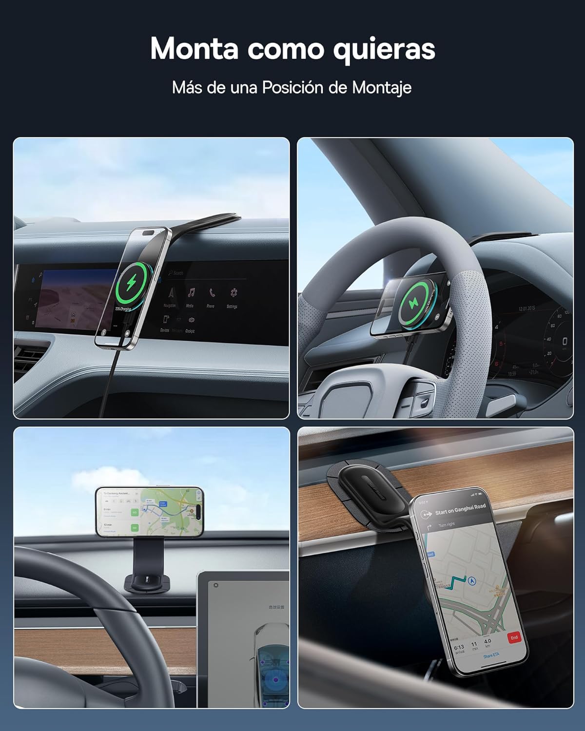 Thumbnail 5 de Baseus C02 Pro Soporte Magnético 15W para Coche 🚗 iPhone y Android