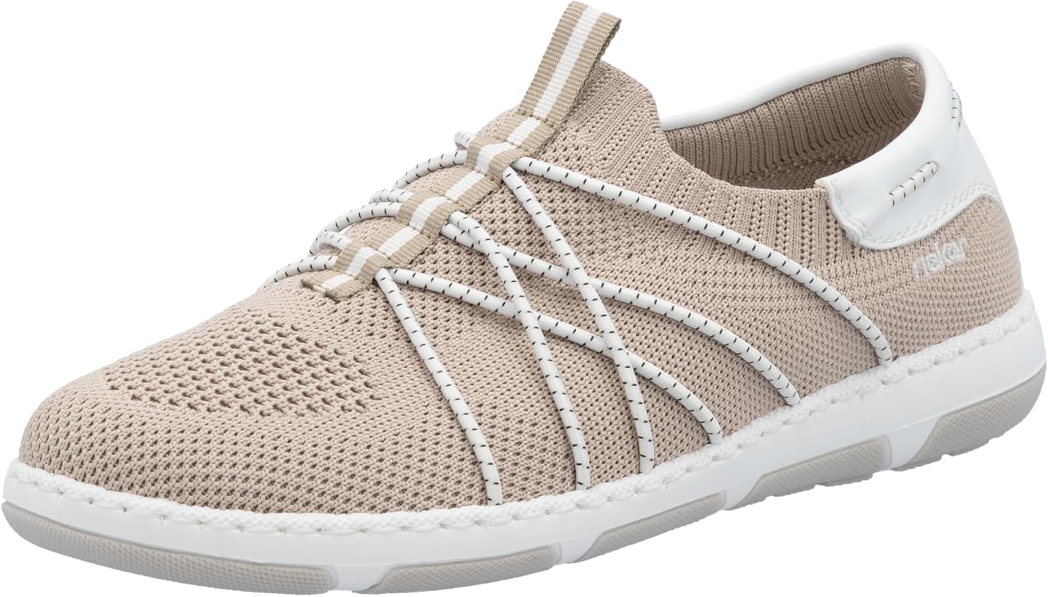 Detalle de Rieker 42450Loafer 42450-62 damtofflor i beige