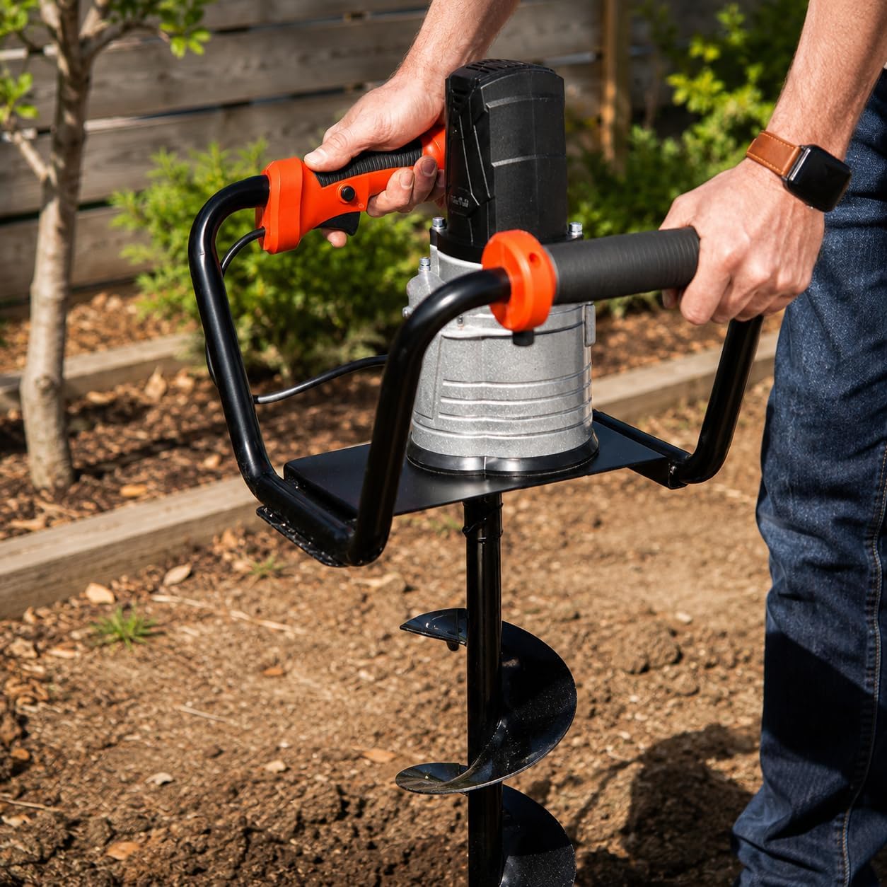 Detalle de XtremepowerUS 85060 Electric Post Hole Digger, 1500W with 6-Inch Auger