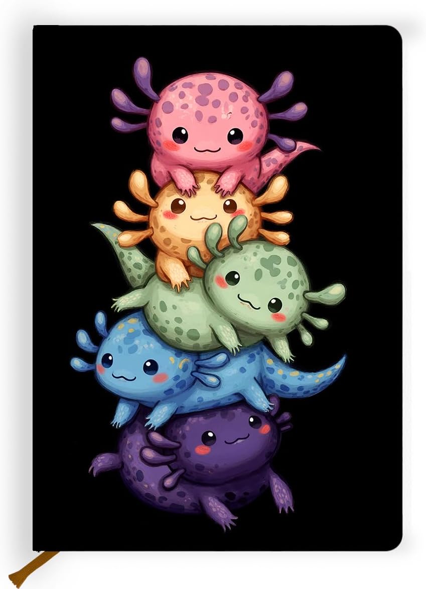 Detalle de Lovdazzles Cute Axolotl Journal 02, A5 Ruled Notebook, 200 Pages