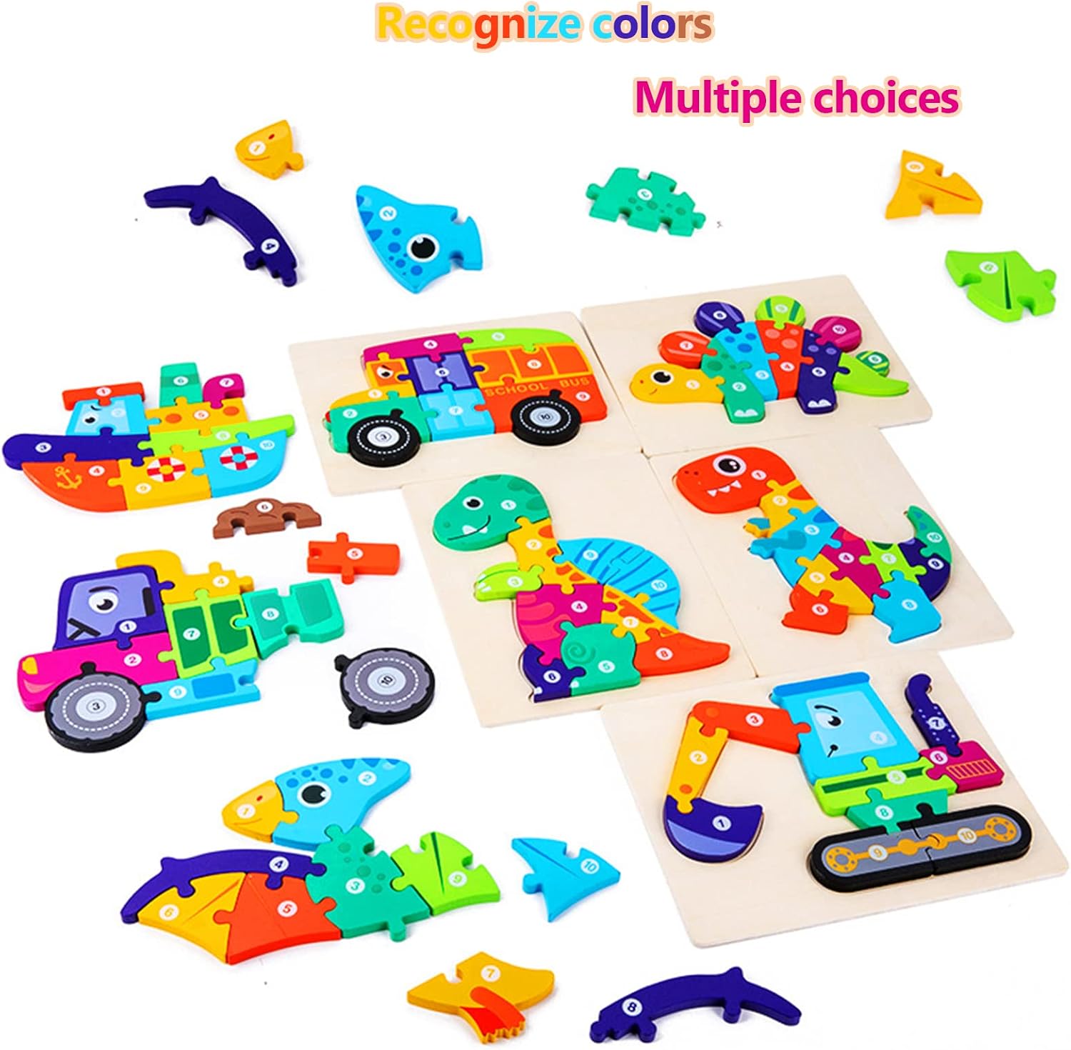 Thumbnail 5 de HUADADA Toddler Puzzles 4 Pack Learn & Play