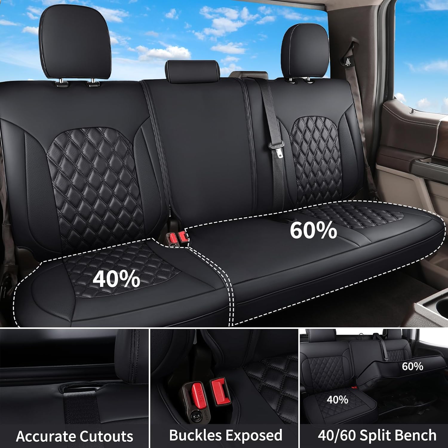 Detalle 2 de Tacoma seat covers nappa leather 2024