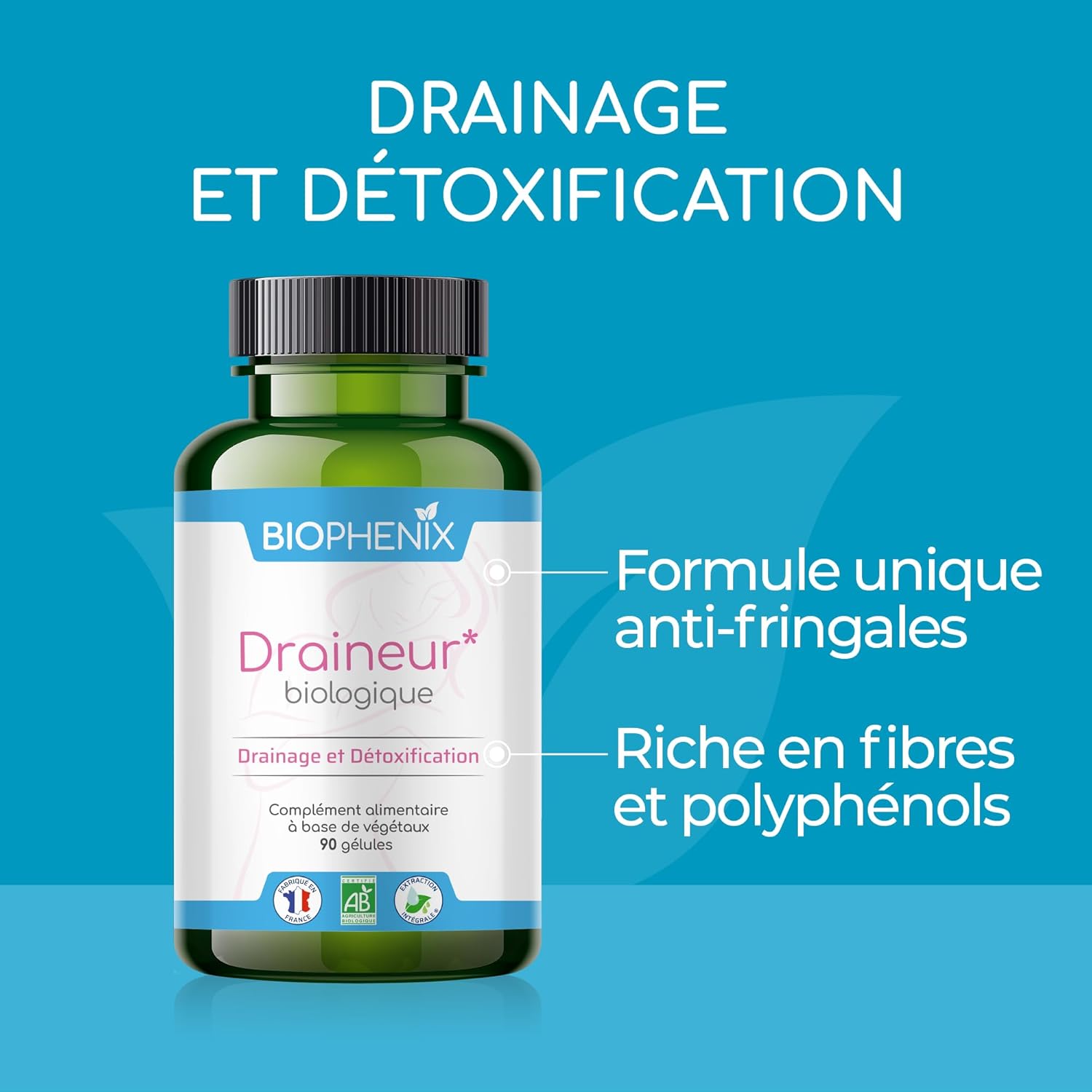Thumbnail 2 de Biophénix Draineur Biologique 90 gélules – complément alimentaire BIO 100% végétal