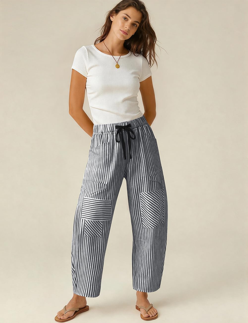 Detalle de TARSE Women's Pants, Linen Blend