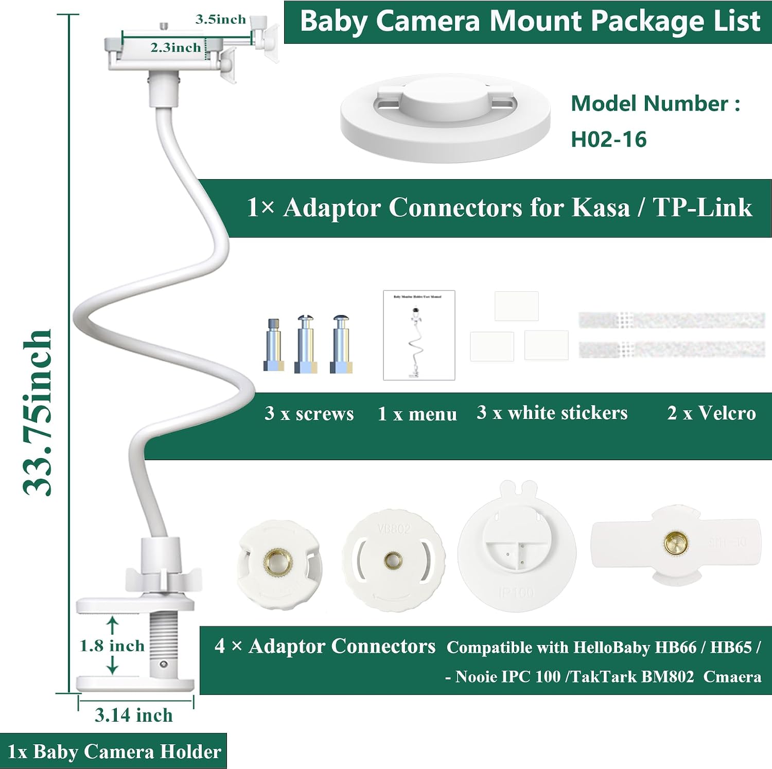 Detalle de Derebir Baby Monitor Mount Stand Adjustable