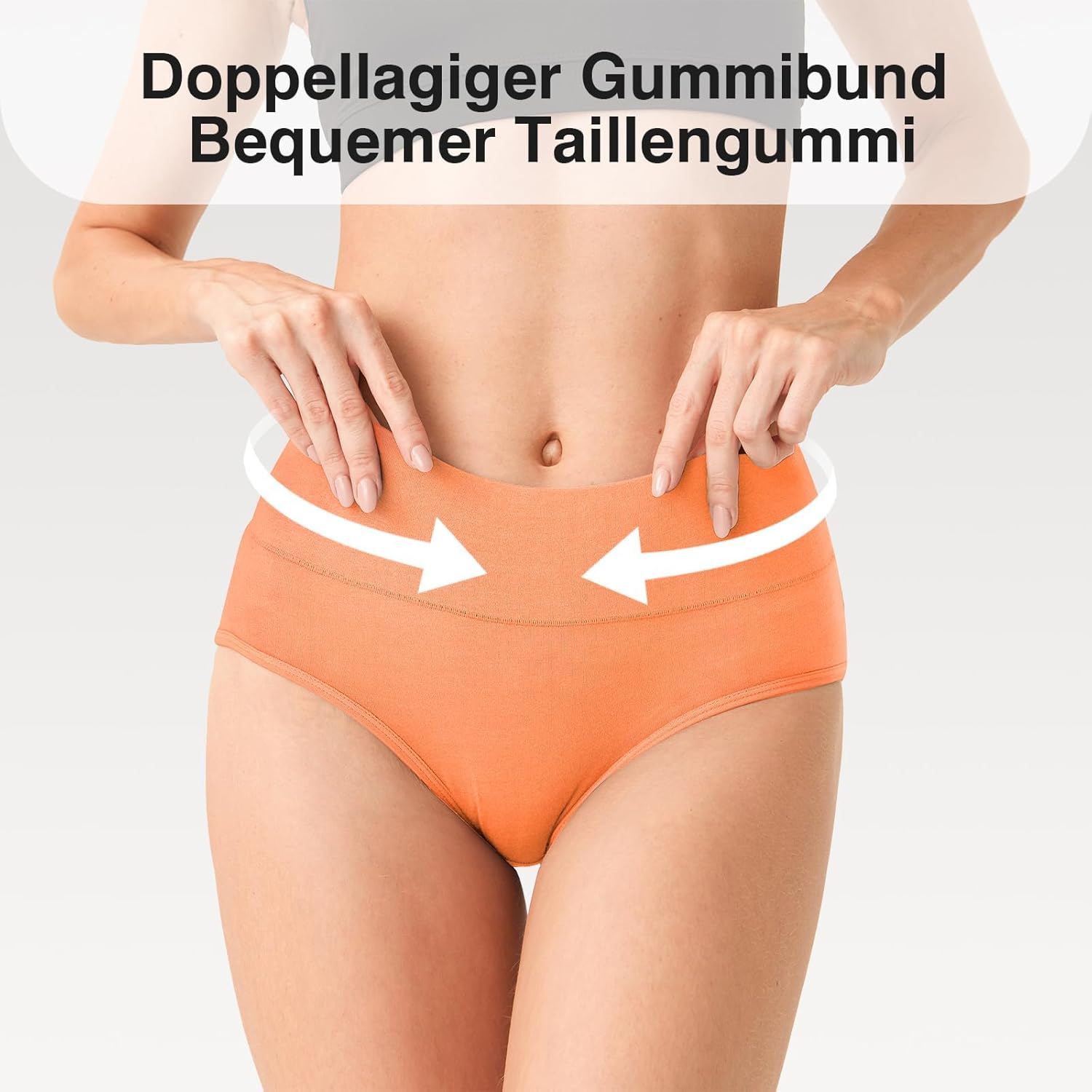Thumbnail 3 de QINCAO Damen-Unterhosen im 6er Pack mit hoher Taille aus Baumwolle & Elasthan