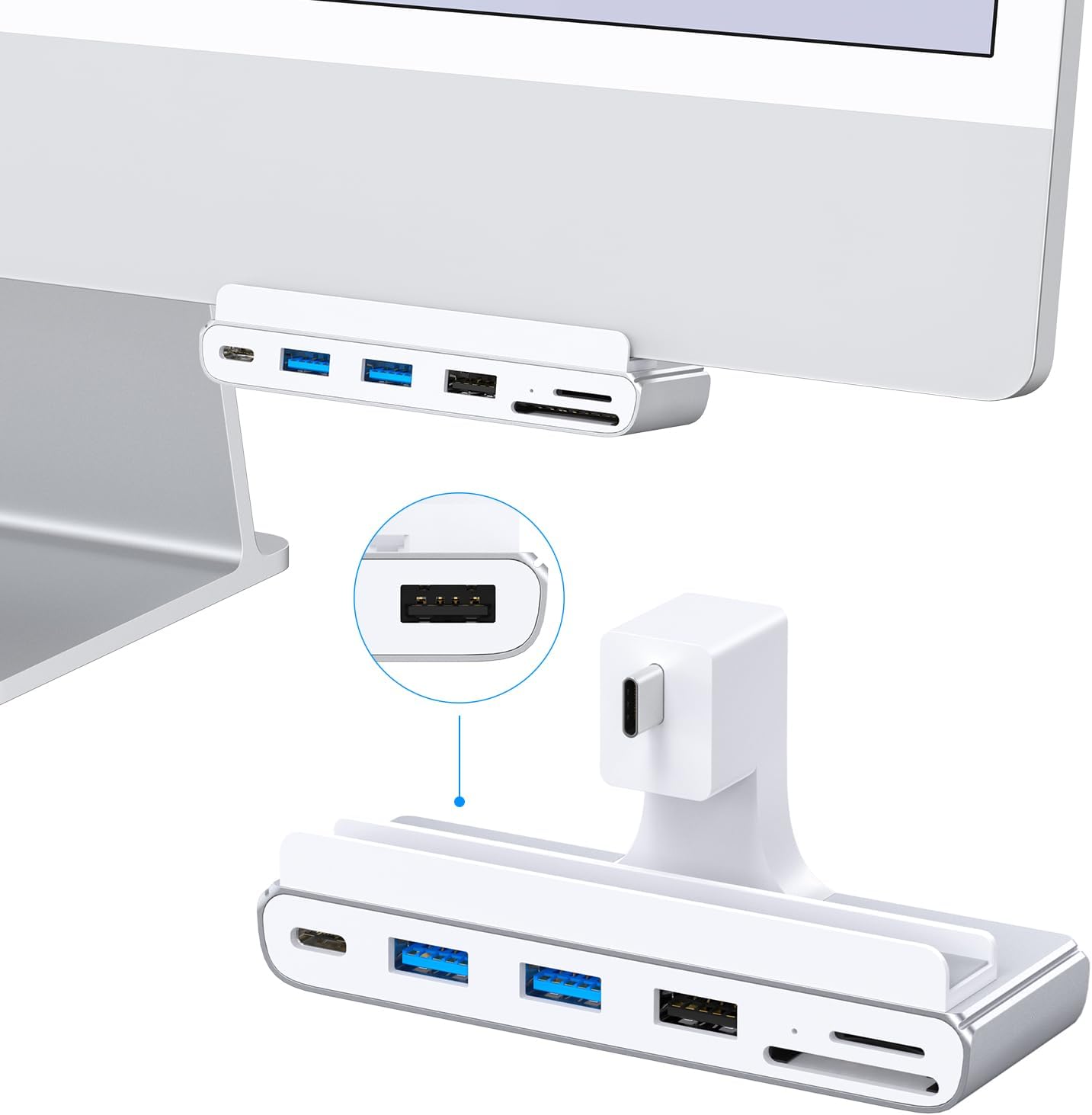 Detalle de GEWOKLIY 7-in-1 USB-C Hub 5 Gbit/s