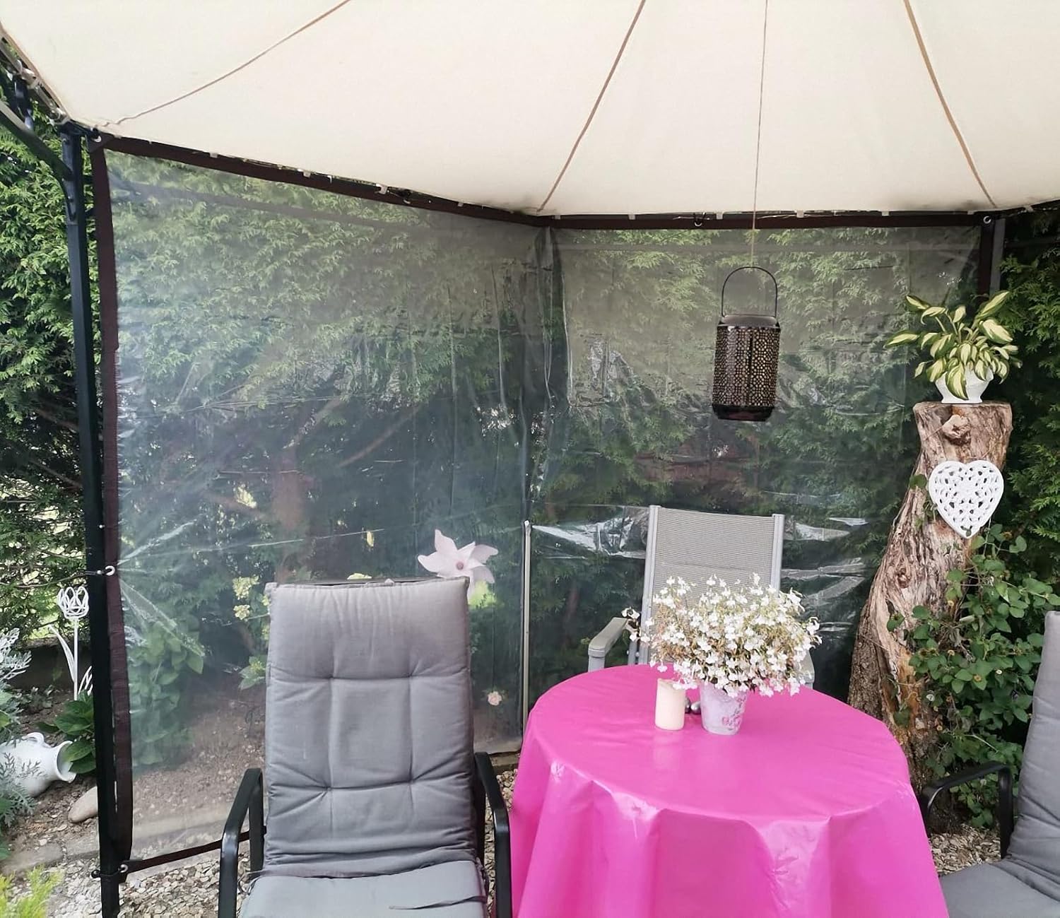 Thumbnail 2 de QOFLY telone impermeabile trasparente con occhielli grandi 98x131 FT (3x4 m)